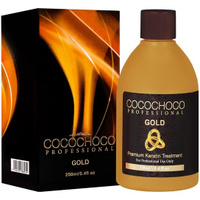 Кератин для выпрямления волос, разглаживает, укрепляет, питает, защищает цвет, 250 мл Cocochoco, Gold Premium Keratin Tr