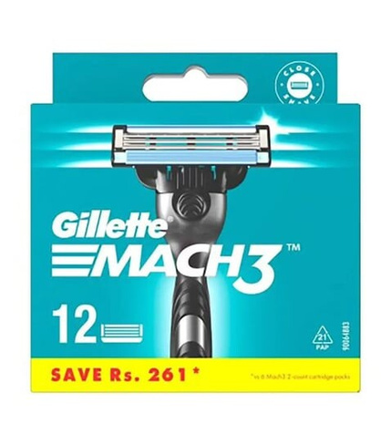 Картриджи для бритв Gillette Mach3, 12 шт.