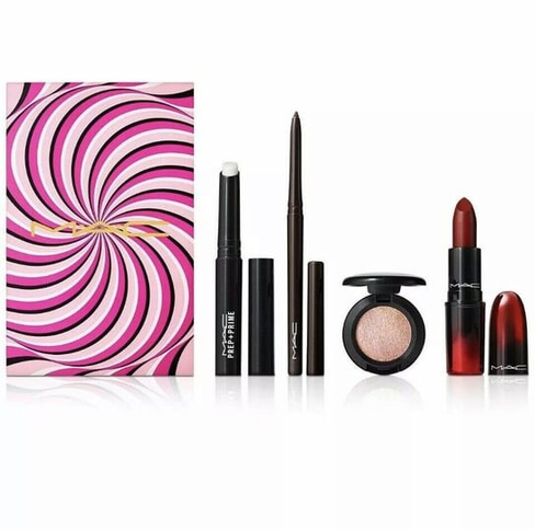 Набор для макияжа, 3 предмета. MAC, Ace Your Face Look In Box Red