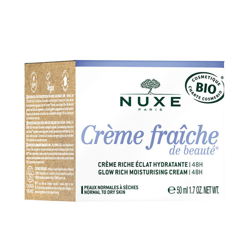 Увлажняющий крем для ухода за лицом Crème fraîche de beauté crema rica hidratante Nuxe, 50 мл