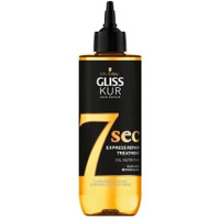 6x Gliss-Kur 7 Sec Экспресс-восстанавливающее масло, питательное, 200 мл — упаковка из 6 шт. Gliss Kur