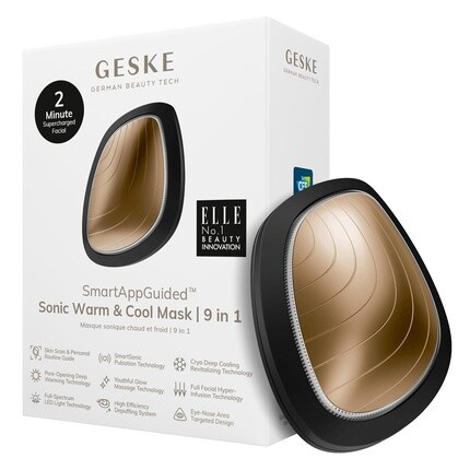GESKE SmartAppGuided Sonic Warm & Cool Mask 9 в 1 Красота светодиодная маска для лица Сияние лица Светодиодный свет полн