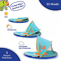 Поплавок для детской лодки SwimSchool с регулируемым защитным сиденьем и солнцезащитным козырьком, оранжевый SwimSchool