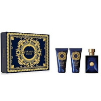 Versace Dylan Blue 50ml EDT Spray + 50ml Shower Gel + 50ml Aftershave Balm Gift Set 2023