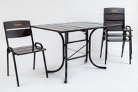 Комплект уличной мебели ПЕТЕРГОФ 120 см (1 стол + 4 стула) (Венге) HozOtdel