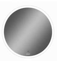 Зеркавло Viant Мюнхен Led 70х70х3 с подсветкой круглое в белой рамке