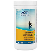 Кемохлор СН таблетки по 20г CHEMOFORM (кемоформ) (70% активного неорганического хлора), 1кг Chemoform