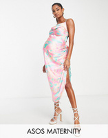 Пляжное платье-комбинация миди с принтом и калейдоскопом ASOS DESIGN Maternity