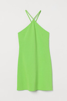 Мини-платье H&M, зеленый