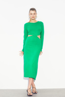 Облегающее платье с вырезами H&M, зеленый
