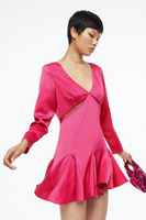 Платье из атласного крепа H&M, вишня
