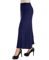 Женская макси-юбка с эластичной резинкой на талии 24seven Comfort Apparel, темно-синий