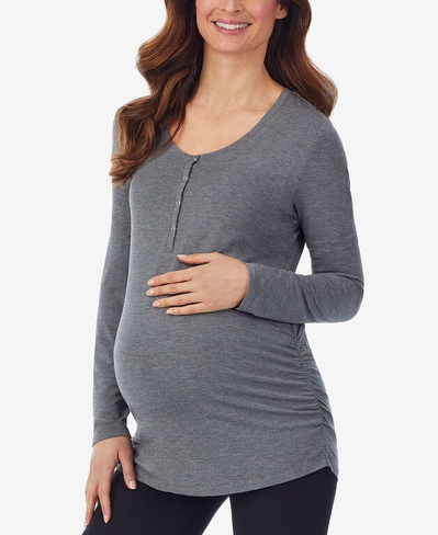 Женская мягкая одежда с длинным рукавом для беременных стрейч henley Cuddl Duds, мульти