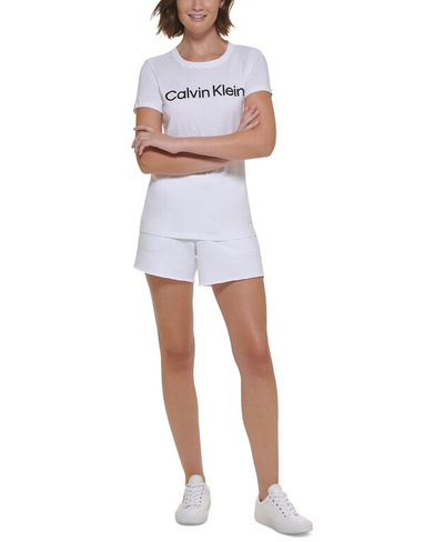 Женская футболка с логотипом Calvin Klein, белый