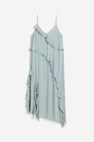 Платье H&M Flounce-trimmed, серо-синий