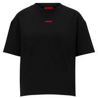 Домашняя футболка Hugo Logo Loungewea Cotton, Modal And Stretch, черный
