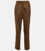 Прямые брюки Virago из натуральной шерсти с высокой посадкой BLAZÉ MILANO, бежевый