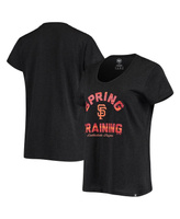 Женская черная футболка с овальным вырезом San Francisco Giants Spring Training, меланжевого цвета '47 Brand, черный