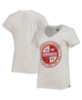 Женская белая футболка Washington Commanders Imprint Ultra Rival с v-образным вырезом '47 '47 Brand, белый
