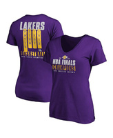 Женская фиолетовая футболка с v-образным вырезом Los Angeles Lakers Finals NBA 2020 Ready To Play Fanatics