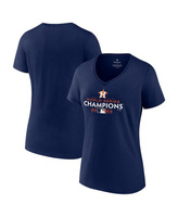 Женская темно-синяя футболка с логотипом Houston Astros World Series Champions 2022 и логотипом Champions с v-образным в