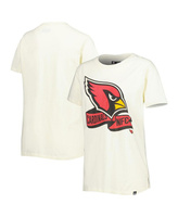 Женская кремовая футболка Arizona Cardinals Chrome с боковой линией New Era