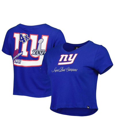 Женская футболка Royal New York Giants Historic Champs New Era