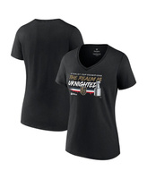 Женская черная футболка с v-образным вырезом и фирменным логотипом Vegas Golden Knights Кубка Стэнли Чемпионов 2023 Home