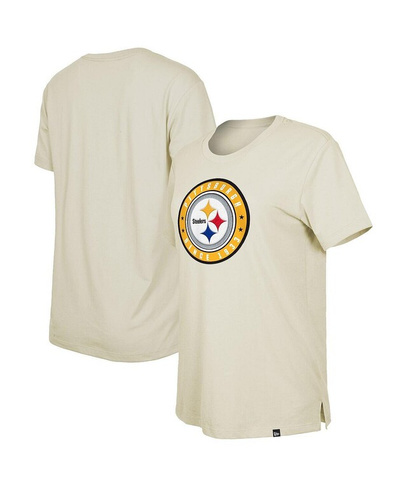 Женская кремовая футболка Pittsburgh Steelers Draft NFL 2023 New Era