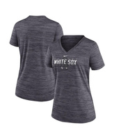 Черная женская футболка Chicago White Sox Authentic Collection Velocity Practice Performance с v-образным вырезом Nike,