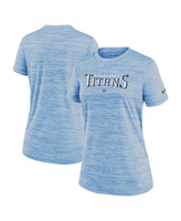 Женская голубая футболка Tennessee Titans Sideline Velocity Performance Nike