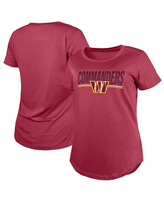 Женская бордовая футболка Washington Commanders 2023 Training Camp NFL New Era