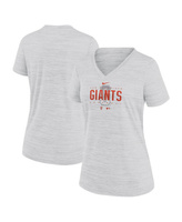 Белая женская футболка с v-образным вырезом San Francisco Giants City Connect Velocity Practice Performance Nike, белый