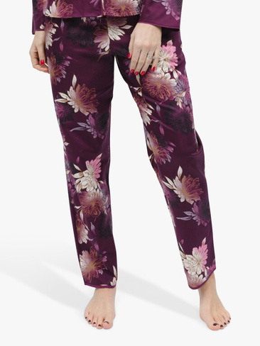 Cyberjammies Пурпурные пижамные штаны с цветочным принтом, темно-пурпурный