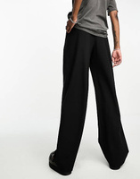 Черные широкие брюки ASOS DESIGN Tall