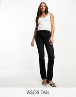 Черные прямые джинсы в стиле 90-х ASOS DESIGN Tall