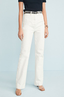 Элегантные джинсы с завышенной талией и расклешенными штанинами Next, белый
