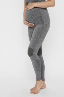 Леггинсы для беременных Activewear Gym с эластичным поясом на пуговицах Mamalicious, серый