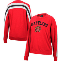 Женский объемный пуловер с капюшоном Colosseum Heathered Red Maryland Terrapins Team Colosseum
