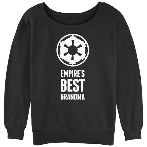 Пуловер с напуском и махровым узором с логотипом Империи Звездных войн для юниоров Best Grandma Empire Licensed Characte