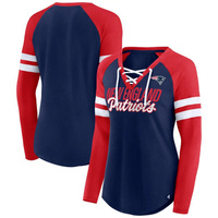 Женская футболка Fanatics с логотипом темно-синего/красного цвета New England Patriots размера плюс, правильная форма, н
