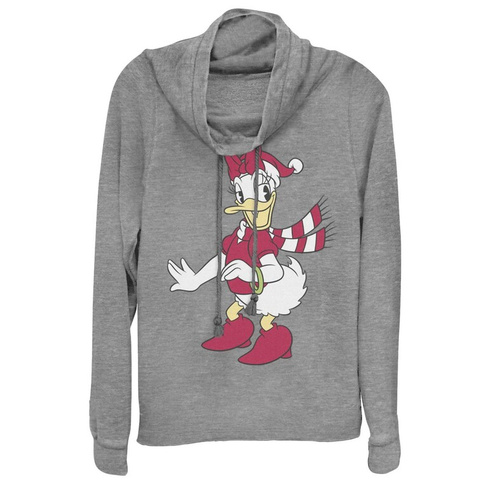 Классический рождественский пуловер с капюшоном и воротником Disney's Daisy Duck Licensed Character