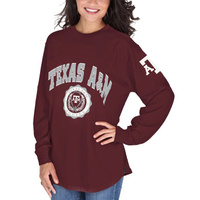 Женская темно-бордовая футболка с длинным рукавом Texas A&M Aggies Edith