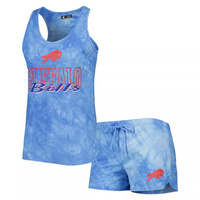 Женский комплект для сна с майкой и шортами Concepts Sport Royal Buffalo Bills Billboard с круглым вырезом и шортами