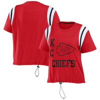 Женская WEAR by Erin Andrews Красная футболка с цветными блоками Kansas City Chiefs