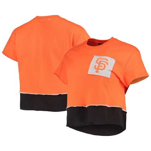 Женская укороченная футболка Refried Apparel оранжевого цвета San Francisco Giants