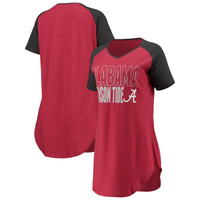 Женская ночная рубашка Concepts Sport Crimson/Carcoal Alabama Crimson Tide реглан с v-образным вырезом