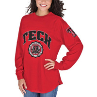 Красная женская футболка с длинным рукавом Texas Tech Red Raiders Edith