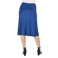 Женская однотонная юбка-миди трапециевидного силуэта 24Seven Comfort Apparel 24Seven Comfort, фиолетовый