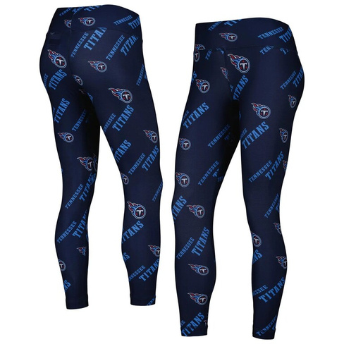 Женские спортивные леггинсы с принтом Tennessee Titans Concepts темно-синего цвета